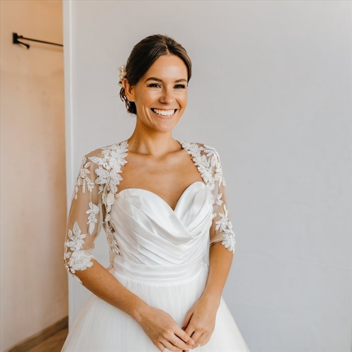 Robe de Mariée Courte Vintage