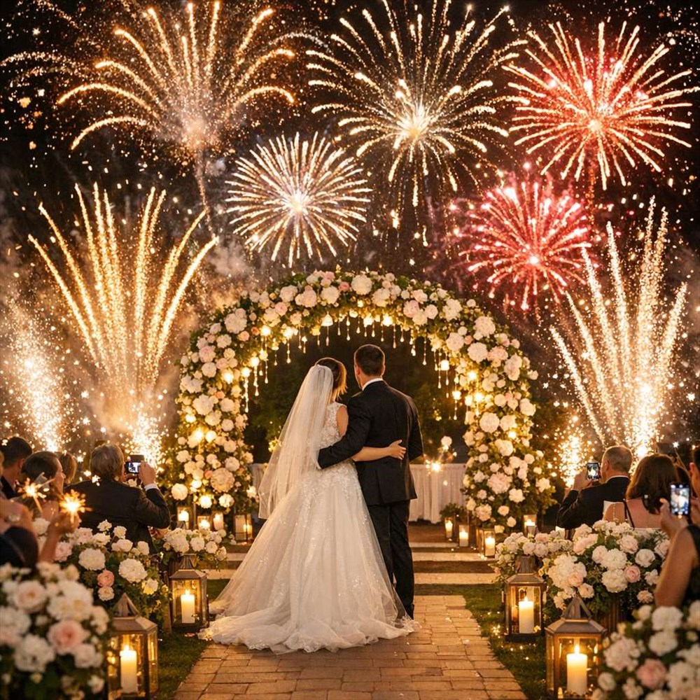 Feu d’artifice automatique pour mariage : comment créer un final magique sans prestataire ?