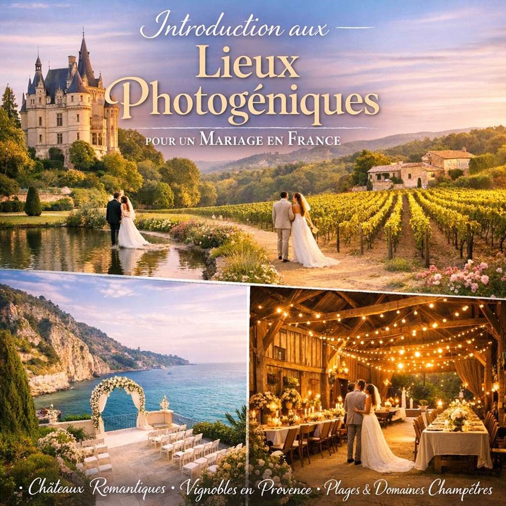 Introduction aux lieux photogéniques pour un mariage en France