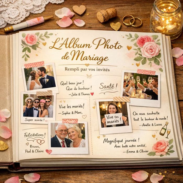 Fotelya : l'album photo de mariage rempli par vos invités