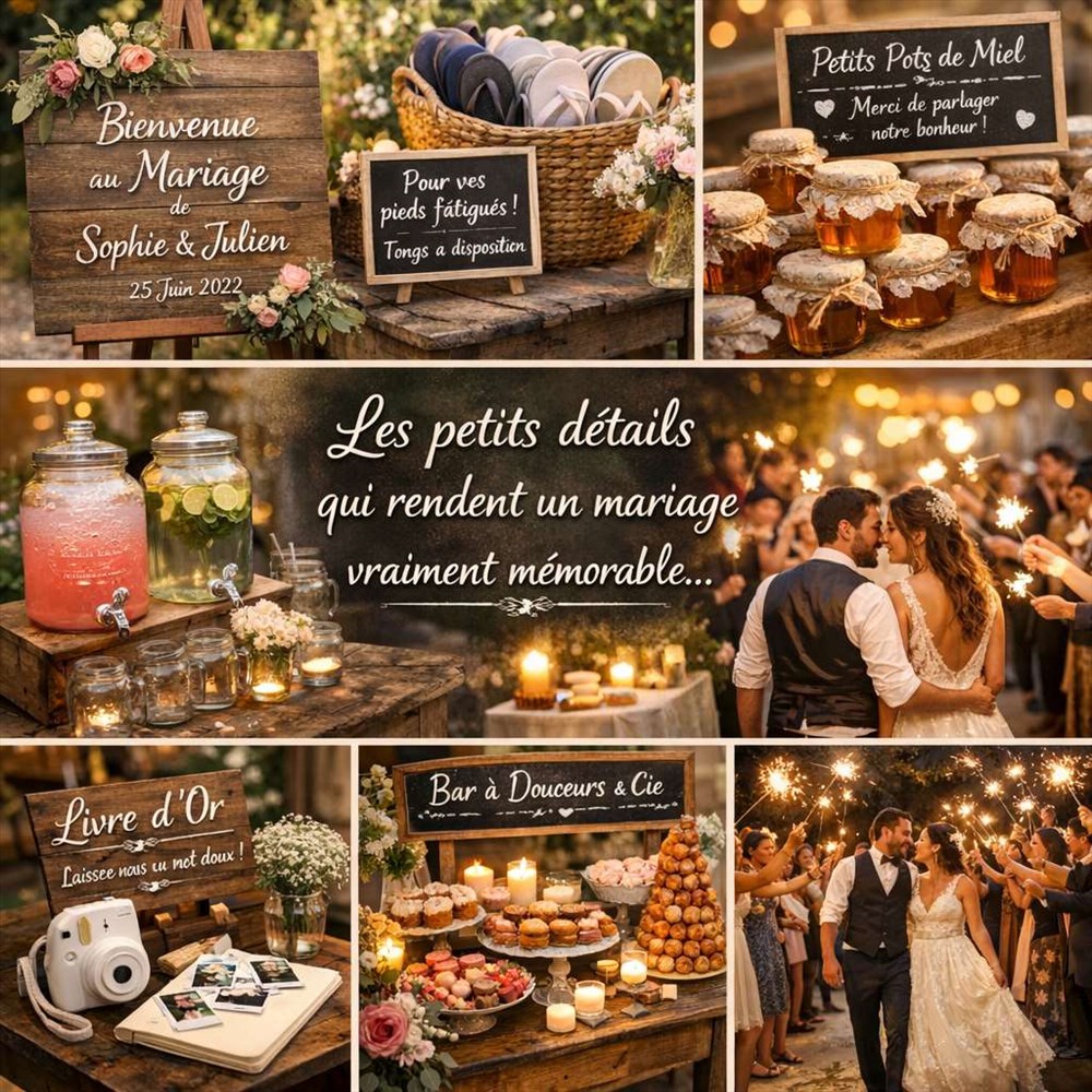 Les petits détails qui rendent un mariage vraiment mémorable