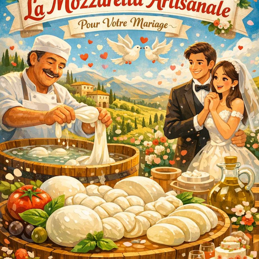 Animation culinaire italienne : la mozzarella artisanale pour votre mariage