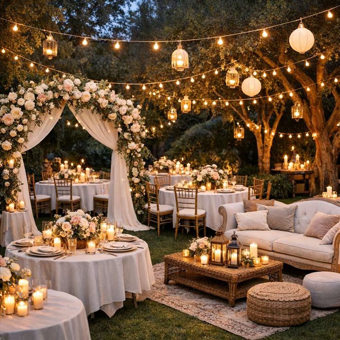 Comment décorer un jardin pour une fête de mariage ?