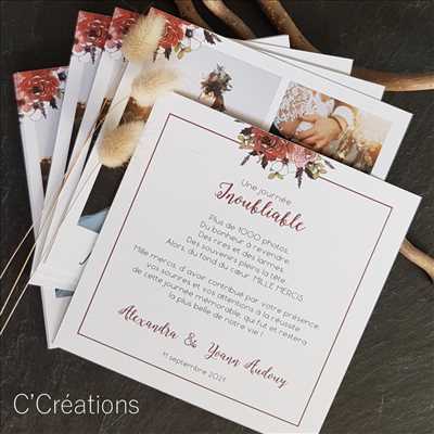 Exemple Décoration de mariage n°1505 zone Maine-et-Loire par C'Créations by Cécile